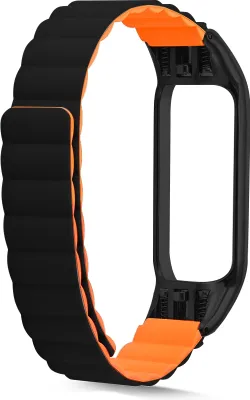 Immagine prodotto di Per Xiaomi Mi Band 4 / 3 cinturino in plastica / silicone nero / arancione