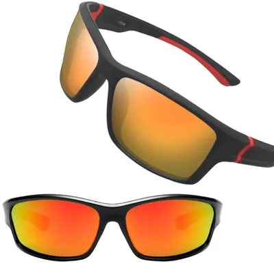 Immagine prodotto di Camerazar Occhiali sportivi da uomo Universal, polarizzati rosso specchiato, stile nerd