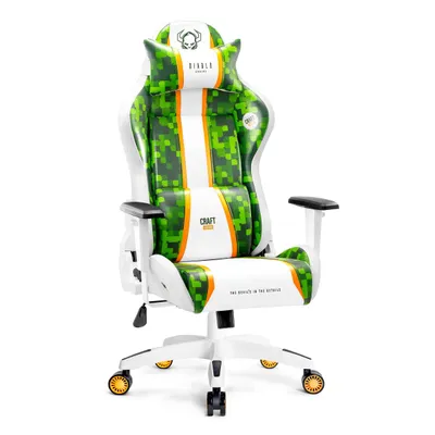 Zdjęcie produktu dla DIABLO Fotel Gamingowy Obrotowy Krzesło dla Gracza | Podłokietniki Poduszka pod Lędźwie i Kark  | X-One 2.0 |  King Size,  Craft Edition