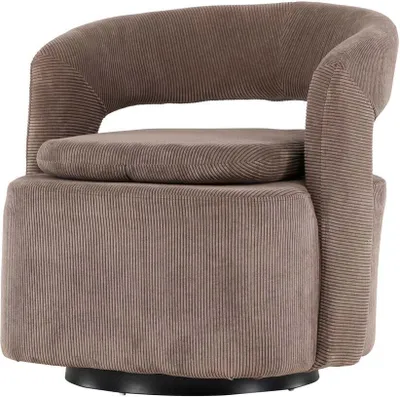 Obrázek produktu pro FURNLUX Křeslo Laurel Light Brown And Black 69cm / Hlavní barva: hnědá / Rozměry: 69 x 72 x 75 cm