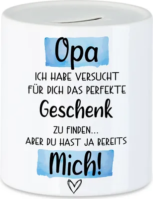 Produktbild von Opa Geschenk Spardose  Lustig Geschenkidee Bester Großvater Opi Vatertag