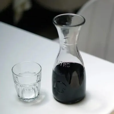 Runde Karaffe 500 ml ohne Verschluss für Getränke