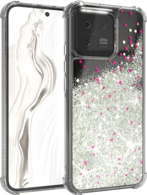 Produktbild von EAZY CASE - Glitzer Hülle kompatibel mit  Xiaomi 13 Glitzer Schutzhülle, Soft Case, Backcover Transparent mit Motiv
