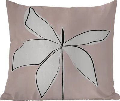 Produktbild von MuchoWow® Outdoor Kissen - Blume - Abstrakt - Pastell - 50x50 cm - Wetterfest - Lounge Kissen - Komfortabel - Kissen mit Bild