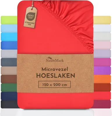 Obrázok produktu pre Mikrovláknové prestieradlo 120 x 200 cm, Červené, 100% mikrovlákno, pre jednolôžka