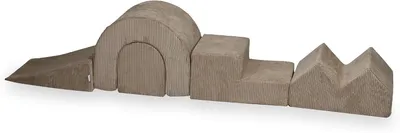 Produktbild von Spielplatz aus Schaumstoff 5 Elemente Cord Grün - Indoor Spielset Kletterspielzeug für Babys & Kleinkinder - Motorikspielzeug für Kinderzimmer