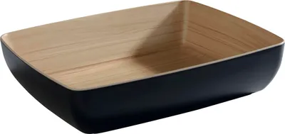 Image de APS Frida Bol, GN 1/2, aspect bois noir, contenance : 4,00 litres, hauteur : 75 mm