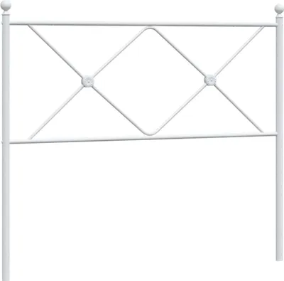 Produktbild von vidaXL Ersatz-Kopfteil Metall Weiß 107 cm