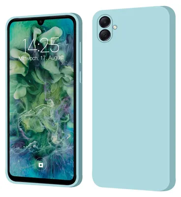 Produktbild von Hülle für Samsung Galaxy A05 Case Cover Bumper Smartphone Softgrip Schutzhülle Farbe: Hellblau