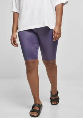 Produktbild von Urban Classics TB4078 | Ladies Synthetic Leather Cycle Shorts Lederradlerhose - Farbe: darkduskviolet - Größe: S