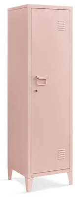 Produktbild von Industrial Metall Aktenschrank Spind abschließbar  38 x 38 x 137cm Rosa Pink