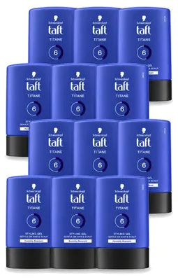 Produktbild von 12 x Taft Men Power Gel Titane Hold 6 - 300 ml - Vorteilspackung - 12 Stücke