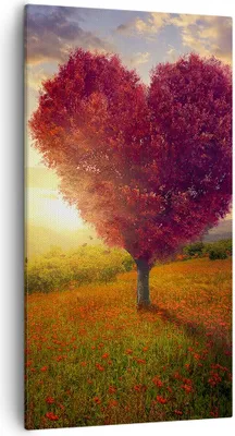 Produktbild von Bild auf Leinwand - Leinwandbild - Baum Wiese Blume - 55x100cm - Wand Bild - Wanddeko - Wandbilder - Leinwanddruck - Bilder - Kunstdruck - Wanddekoration - Leinwand bilder - Wandkunst - PA55x100-3790