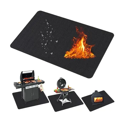 Produktbild von Feuerfeste BBQ-Unterlage – Hitzeschutzmatte für Terrasse & Rasen