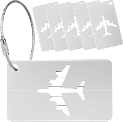 Image de Étiquette de bagage avec étiquette d'adresse, Étiquette de bagage en aluminium, Étiquette de nom en PVC étanche