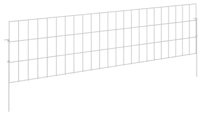 Obrázek produktu pro vidaXL Zahradní plot se sloupky, 24 ks, 115 x 30 cm, pletivo, pozinkovaná ocel