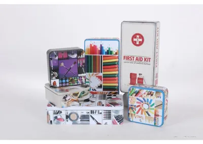 Image de 12 boîtes métalliques 15x15x7cm Ranger Collectionner Ranger différents designs