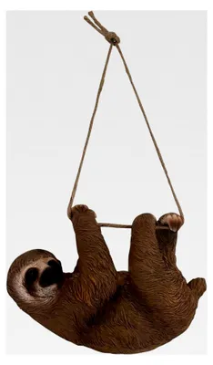 Produktbild von Dekofigur lustiges Faultier zum Aufhängen - 17 cm groß - Gartenfigur hängend für draußen
