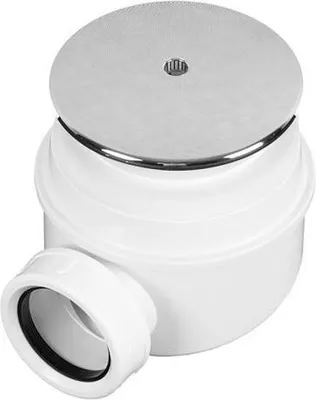 Produktbild von Sellon24® Dusche Ablaufgarnitur Siphon Alcaplast Ø 52mm ABS Chrom Abdeckung Duschablauf für die Duschwannen