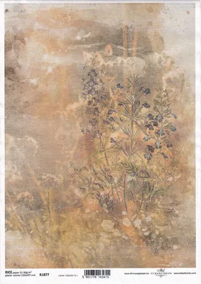 Zdjęcie produktu dla PAPIER RYŻOWY do decoupage ITD-R1877 kwiaty, łąka