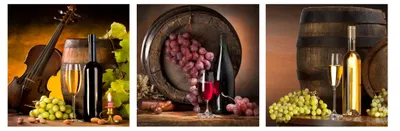 Obrázok produktu pre Obraz na skle GLASSPIK WINES, rozmery 3x20x20 cm