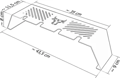 Produktbild von Warmhalterost V2A passend für alle 57er Weber Kugelgrills Q 2000 Gasgrill uvm., Größe:57er Kugelgrill Bulle