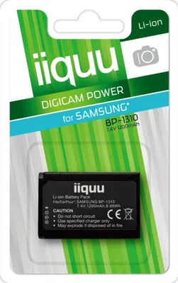 Immagine prodotto di batteria agli ioni di litio iiquu simile alla Samsung BP-1310 ecc