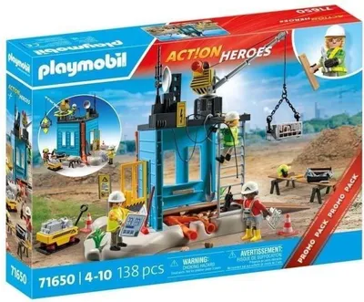 Produktbild von PLAYMOBIL Bauarbeiter und Baustelle, My Life Baustelle, 138 Teile, Promo Pack, Ab 4 Jahren