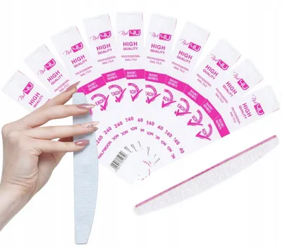 Produktbild von Nail4U BASIC Nagelfeile Boot 180/240 Grau 10 Stück