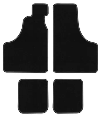 Obrázok produktu pre Velúrové autokoberce pre: Fiat 126P 1973-2001 – sada 4 ks, čierne, na mieru – Wielganizator BASIC