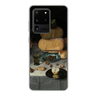 Produktbild von MuchoWow® Handyhülle Schutzhülle Hülle für Samsung Galaxy S20 Ultra Stilleben mit Käse - Gemälde von Floris Claesz. van Dijck Silikon Softcase Handy Hülle - Karteninhaber