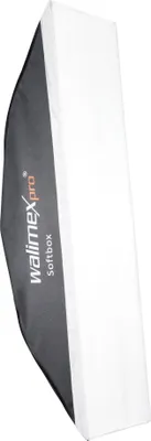Produktbild von Walimex pro Striplight Softbox - 400 x 300 x 1200 mm - Reflektorfläche 30 x 120 cm - um 360° drehbar - mit Diffusoren, Adapter für Aurora/Bowens und Tasche - Foto Zubehör Studio