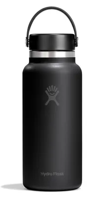 Image de Bouteille isotherme Hydro Flask 946 ml avec bouchon Wide Flex Cap, noir ton sur ton