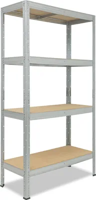 Zdjęcie produktu dla shelfplaza PRO 180x110x50 cm regał do dużych obciążeń w kolorze ocynkowany z 4 półkami i udźwigiem 200 kg na półkę