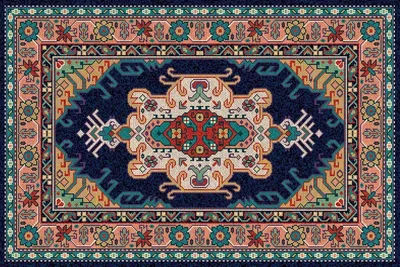 Produktbild von Terrassen-Vinylteppich Folk-Texturen 120x180