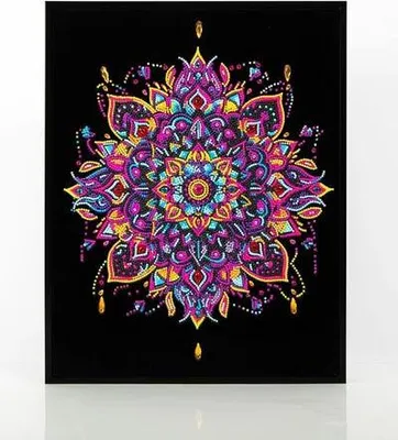 Productafbeelding van Diamantverfset, neon mandala