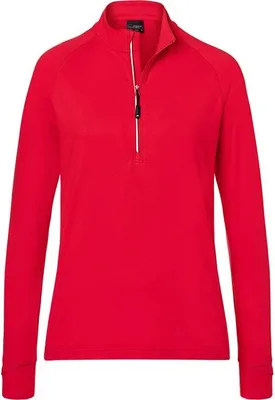 Produktbild von Ladies' Sports  Shirt Half-Zip red, Gr. S