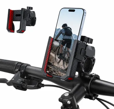 Produktbild von Handyhalterung Fahrrad,Handyhalterung Motorrad,Anti Rutsch & Anti Shake,Hält Bombenfest 1S Sperre Handyhalter Fahrrad Lenker Alle 4.-7 Zoll Smartphone