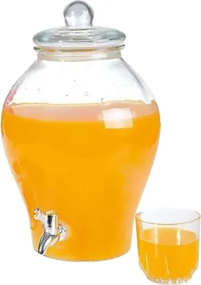 Image de Distributeur de boissons, verre durable, grande ouverture, couvercle sûr