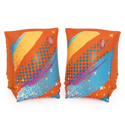 Immagine prodotto di Bestway Polsini gonfiabili in morbido tessuto di sicurezza per bambini colorati UPF 50+ 38x16,5 cm +3 a 6 anni Spiaggia e piscina 32183
