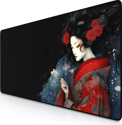 Zdjęcie produktu dla Podkładka pod mysz do gier Titanwolf XXL, 900 x 400 x 3 mm, podkładka na biurko, zmywalna, antypoślizgowy spód, szybkość i precyzja, Geisha 2