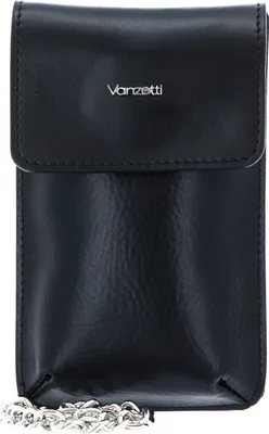 Image de Vanzetti Cuir sac pour téléphone portable sac à épaule bandoulière Phone Bag Black noir