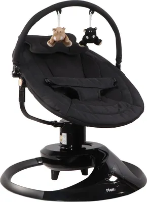 Produktbild von MamaLoes Nola Schwarz Deluxe Elektrische Babyschaukel