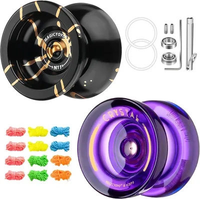Productafbeelding van Yoyos JoJo plastic responsive K2 kristal paars - Metaal Unresponsive - Dual purpose yo-yo voor kinderen beginners