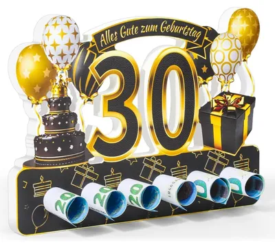 Productafbeelding van Houten bord voor 30e verjaardag, decoratie met standaard, dubbelzijdige kleurprint, 20x15 cm