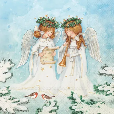 Produktbild von 20 Servietten Angel Musicians - Engel-Chor im Himmel 33x33cm