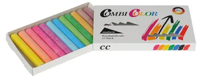 Produktbild von CombiColor Tafelkreide konvex 12 Stück bunt staubarm
