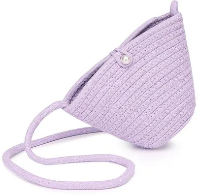 Immagine prodotto di Borsa da spiaggia intrecciata Ibenzoa® realizzata con fili di cotone naturale, ideale come borsa a mano o a tracolla. Tessuta a mano, traspirante, dimensioni 25x10x6 cm, peso 0,28 kg