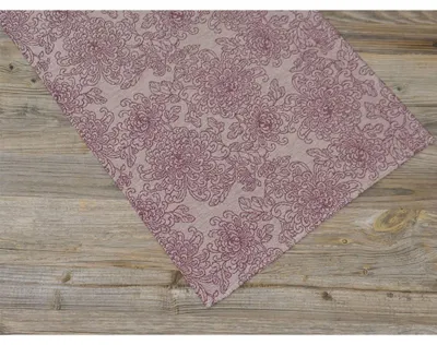 Produktbild von Tischläufer CLEO Blumen Paisley lila, Leinen & Baumwolle, in 47x100 cm