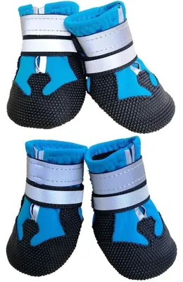 Immagine prodotto di Scarpe per cani Stivaletti antiscivolo riflettenti impermeabili - Set da 4 - XL - Per esterni e passeggiate